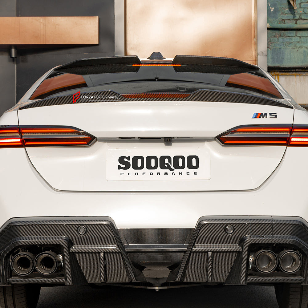 AUTHENTIC SOOQOO DRY CARBON TRUNK SPOILER for BMW M5 G90 2025+

Set includes:

Trunk Spoiler

Material: Dry Carbon

NOTE: Professional installation is required

Payment ►
Visa
Mastercard
PayPal with a credit card (add 4.4% at checkout)
Payoneer
Cryptocurrency
Shipment ►
By express DHL/UPS/TNT/FedEx
To the local international airport
Special line by air
Special line by the sea
To Europe and the UK by train

Please let us know which shipping option you prefer.