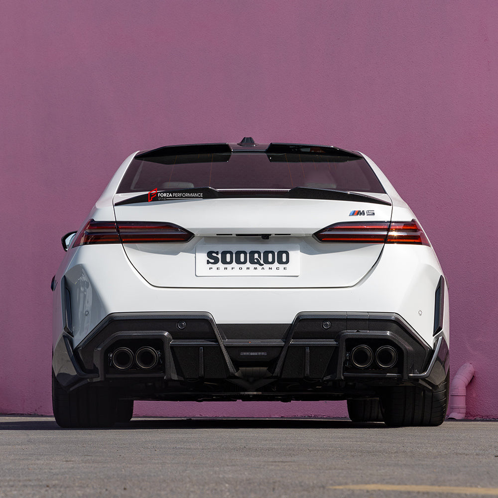 AUTHENTIC SOOQOO DRY CARBON TRUNK SPOILER for BMW M5 G90 2025+

Set includes:

Trunk Spoiler

Material: Dry Carbon

NOTE: Professional installation is required

Payment ►
Visa
Mastercard
PayPal with a credit card (add 4.4% at checkout)
Payoneer
Cryptocurrency
Shipment ►
By express DHL/UPS/TNT/FedEx
To the local international airport
Special line by air
Special line by the sea
To Europe and the UK by train

Please let us know which shipping option you prefer.
