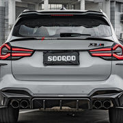 AUTHENTIC SOOQOO DRY REAR ROOF SPOILER for BMW X3M F97 LCI 2022+

Set includes:

Rear Spoiler

Material: Dry Carbon

Note: Professional installation is required