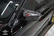 AUTHENTIC SOOQOO FORGED CARBON SIDE MIRROR COVERS for BMW M5 F90 LHD 2017 - 2023 Forza Performance custom fit buy OEM Style