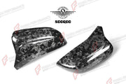 AUTHENTIC SOOQOO FORGED CARBON SIDE MIRROR COVERS for BMW M5 F90 LHD 2017 - 2023 Forza Performance custom fit buy OEM Style