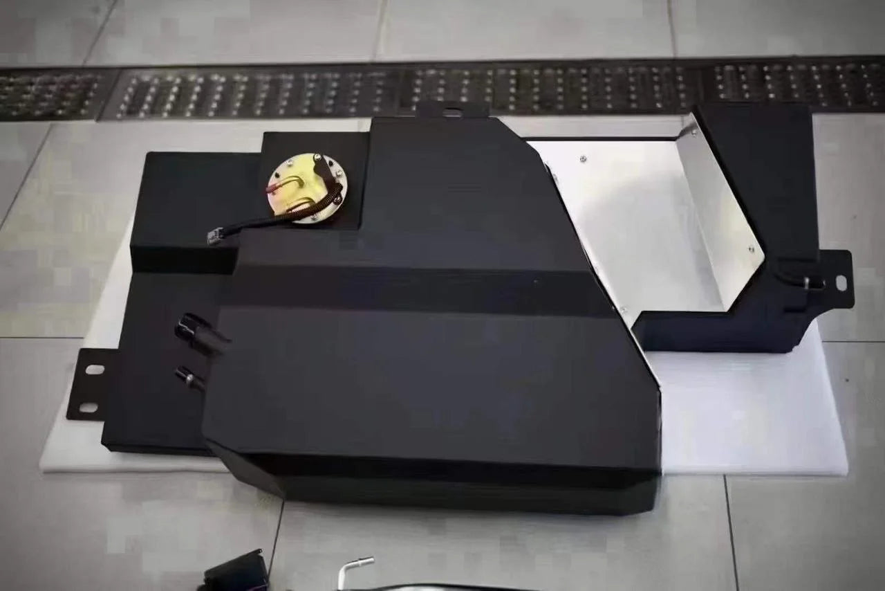 AUXILIARY FUEL GAS TANK for GWM TANK 300 2020+

Set includes:

Gas Fuel Tank
Fuel Pump
Installation Manual

Material: Steel

Tank Capacity: 72 / 85 / 87 litre (19 / 22.4 / 23 Gallon)

Note: Professional installation is required.
