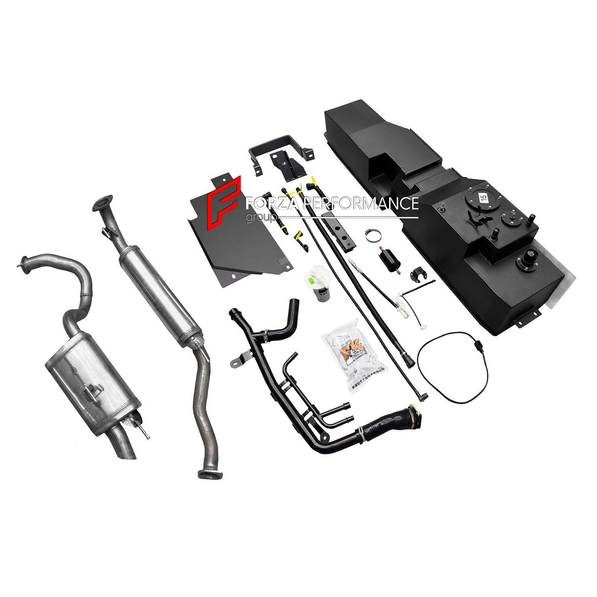 AUXILIARY FUEL GAS TANK for TOYOTA LAND CRUISER 250 LC250 2023+

Set includes:

Gas Fuel Tank
Fuel Pump
Installation Manual

Material: Steel

Tank Capacity: 107 litre (28.2 Gallon)

Note: Professional installation is required.