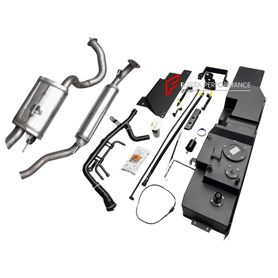 AUXILIARY FUEL GAS TANK for TOYOTA LAND CRUISER 250 LC250 2023+

Set includes:

Gas Fuel Tank
Fuel Pump
Installation Manual

Material: Steel

Tank Capacity: 107 litre (28.2 Gallon)

Note: Professional installation is required.