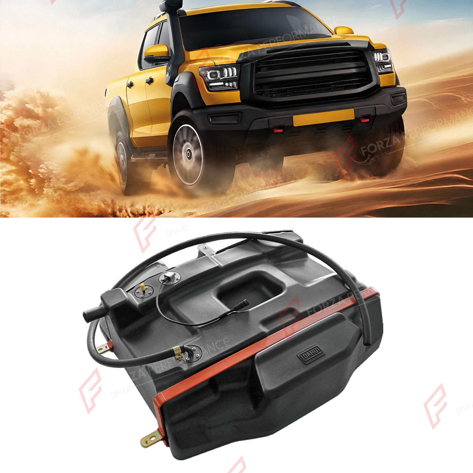 SPARE TIRE AUXILIARY LONG RANGE FUEL TANK SYSTEM 100L (EXTRA 26 GAL) EXTENDED RANGE for GWM CANNON (4-DOOR / JINGANG) 2022+