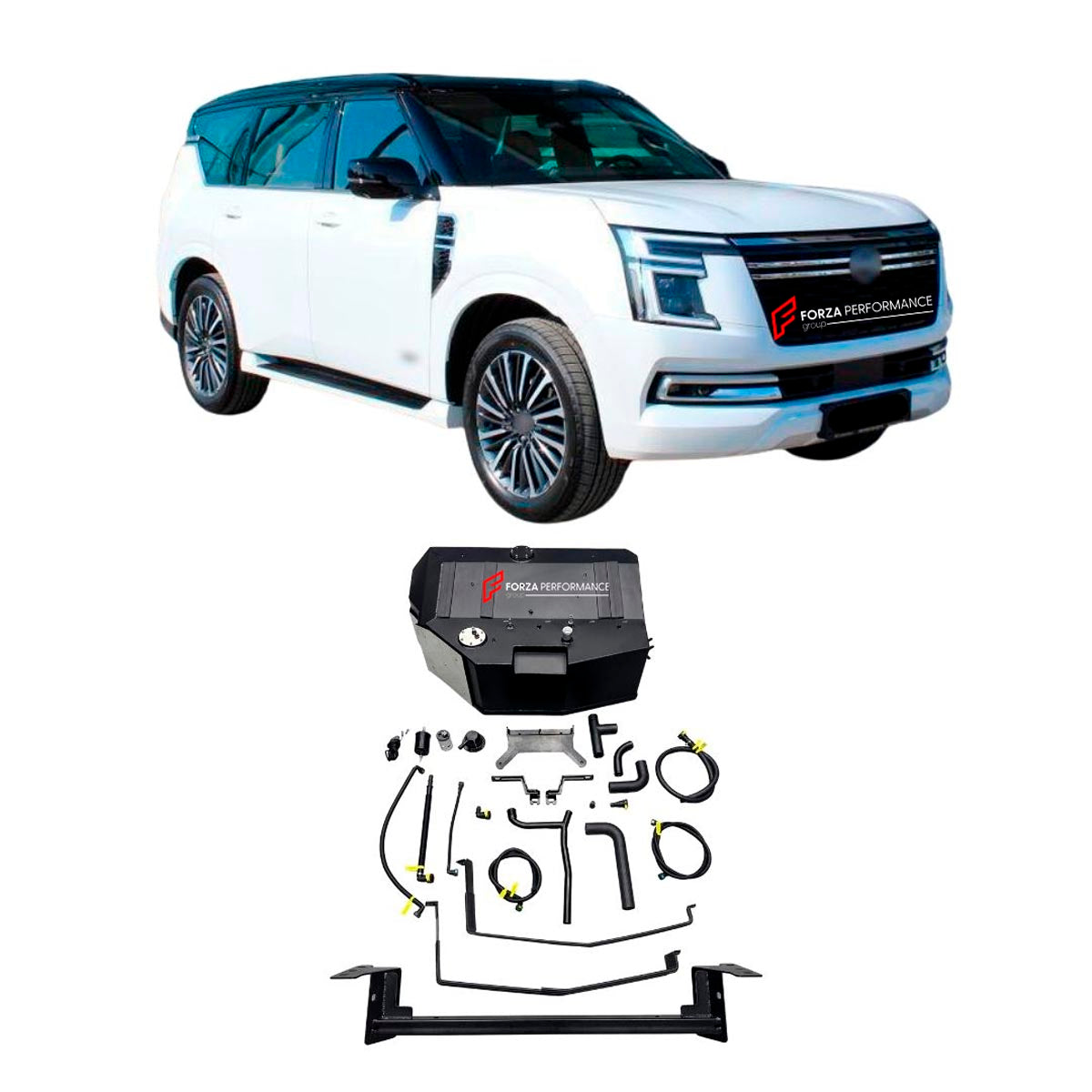 AUXILIARY LONG RANGE FUEL TANK SYSTEM 140L (EXTRA 37 GAL) EXTENDED RANGE for NISSAN PATROL Y63 3.5TT GASOLINE 2025+