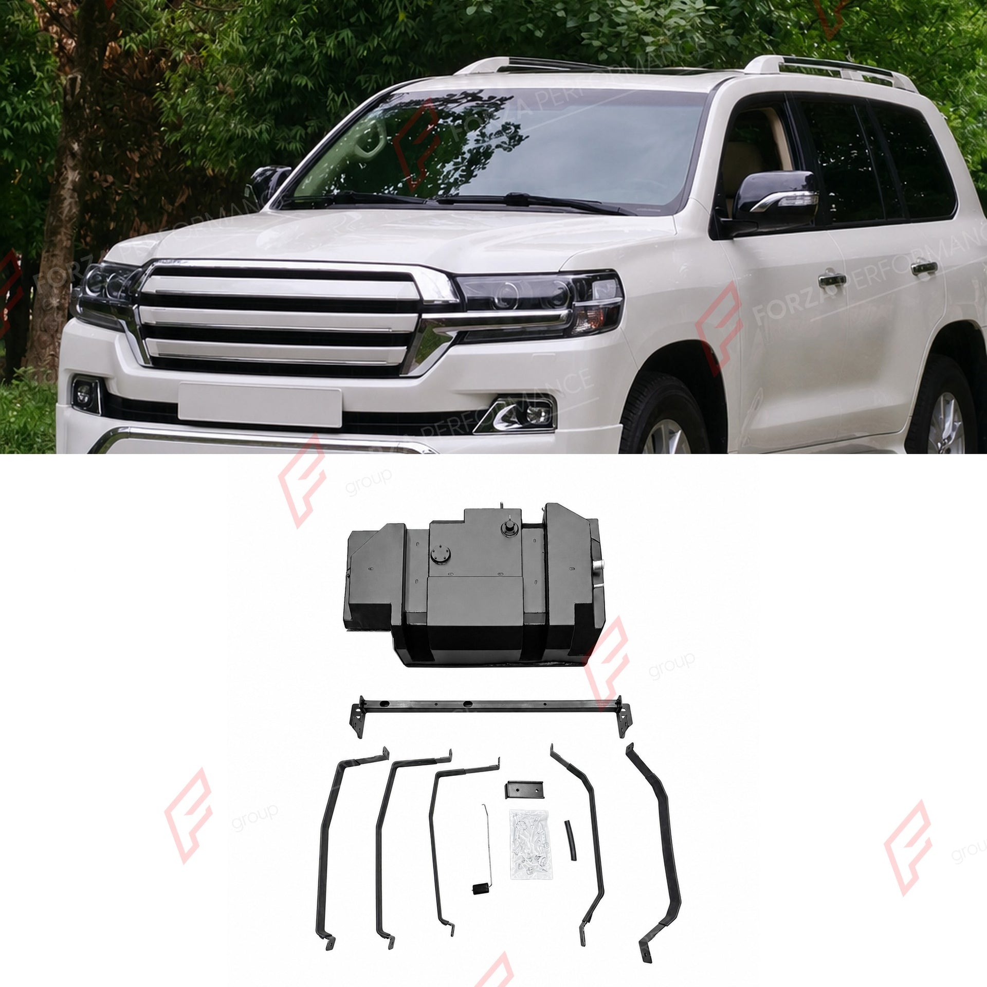 AUXILIARY LONG RANGE FUEL TANK SYSTEM 155L (EXTRA 41 GAL) EXTENDED RANGE for TOYOTA LAND CRUISER LC200 4.6L GASOLINE 2008+
