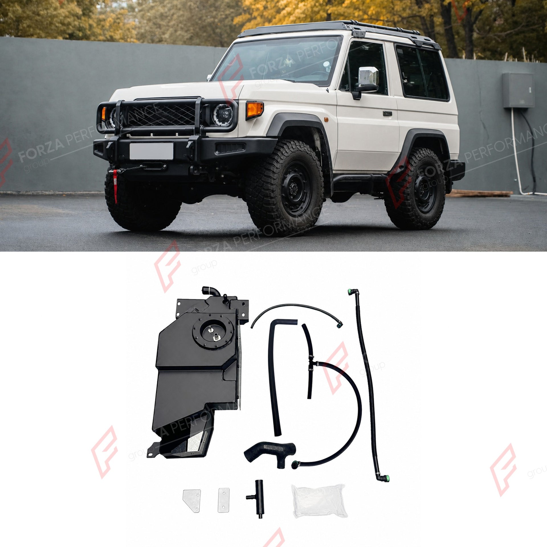 AUXILIARY LONG RANGE FUEL TANK SYSTEM 29L (EXTRA 8 GAL) EXTENDED RANGE for TOYOTA LAND CRUISER LC71 2.8T DIESEL 2007+
