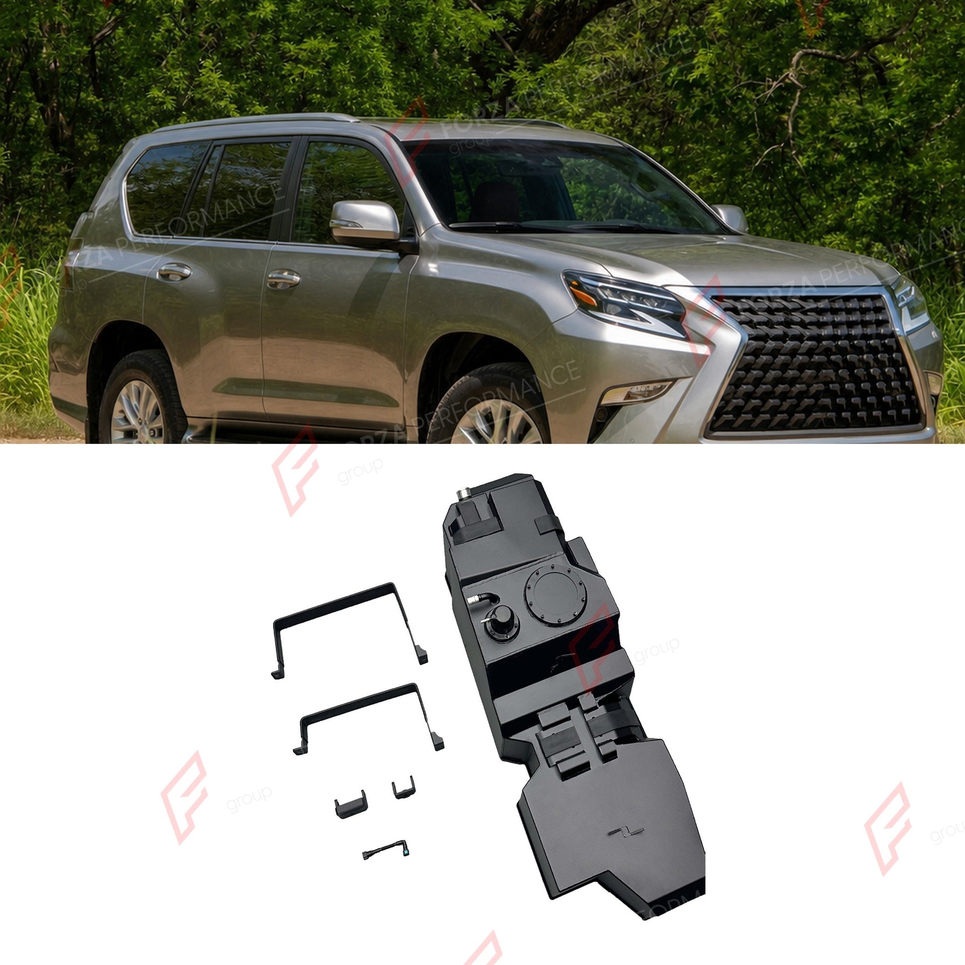 AUXILIARY LONG RANGE FUEL TANK SYSTEM 97L (EXTRA 26 GAL) EXTENDED RANGE for LEXUS GX460 4.6L (PETROL) 2009-2023