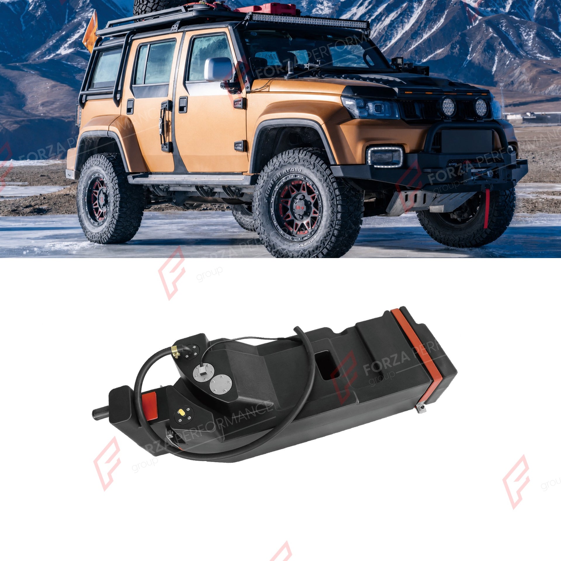 AUXILIARY LONG RANGE FUEL TANK SYSTEM 65L (EXTRA 17 GAL) EXTENDED RANGE for BAIC BJ40 CITY HUNTER 2022+