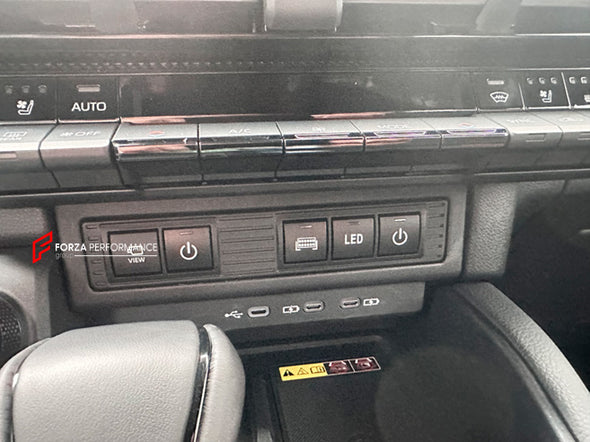 AUXILIARY UPFITTER SWITCH PANEL for TOYOTA LAND CRUISER 250 LC 250 2023+

Set includes:

Switch Panel

Material: Plastic.

Note: Professional installation is required.