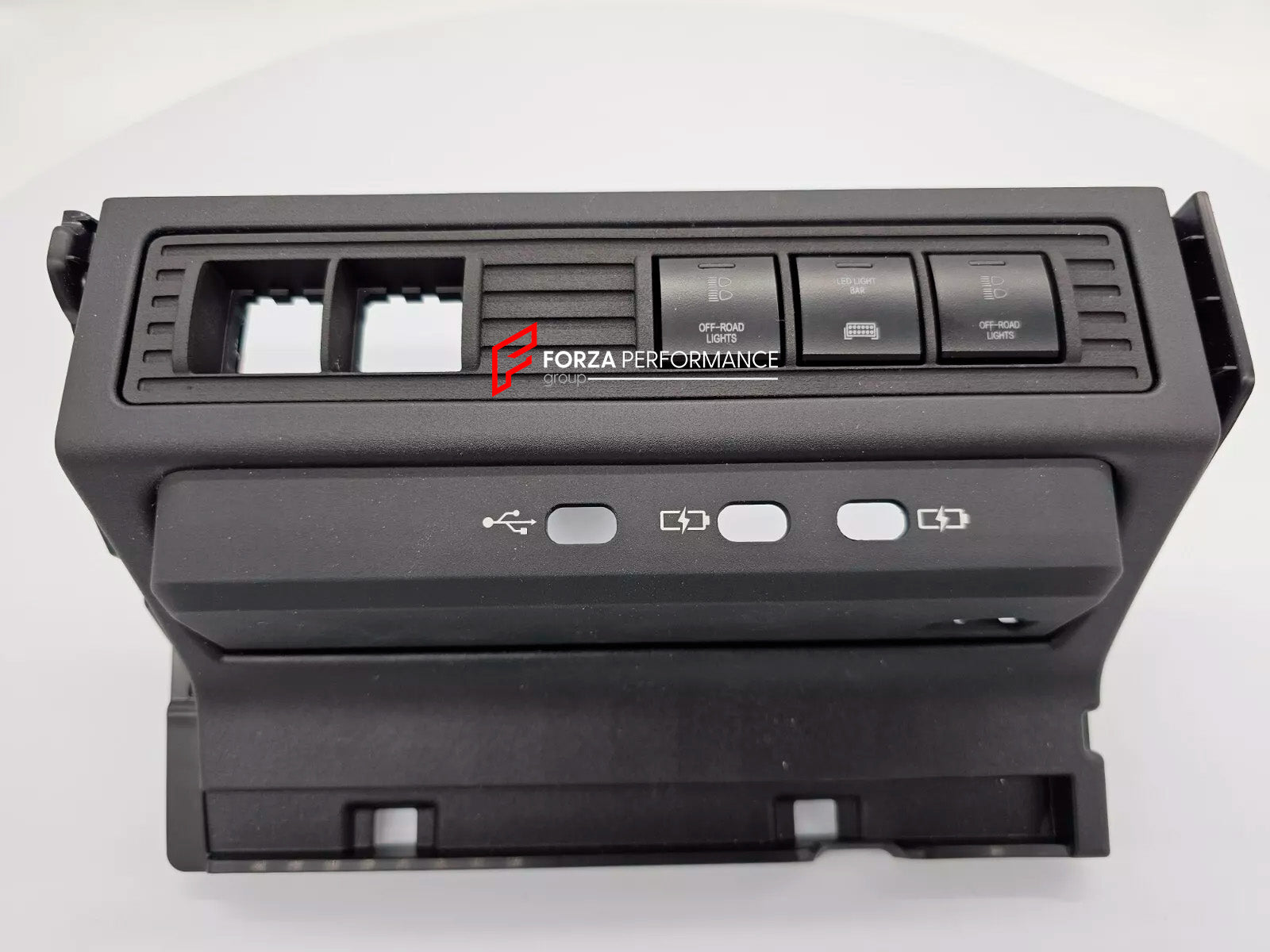 AUXILIARY UPFITTER SWITCH PANEL for TOYOTA LAND CRUISER 250 LC 250 2023+

Set includes:

Switch Panel

Material: Plastic.

Note: Professional installation is required.