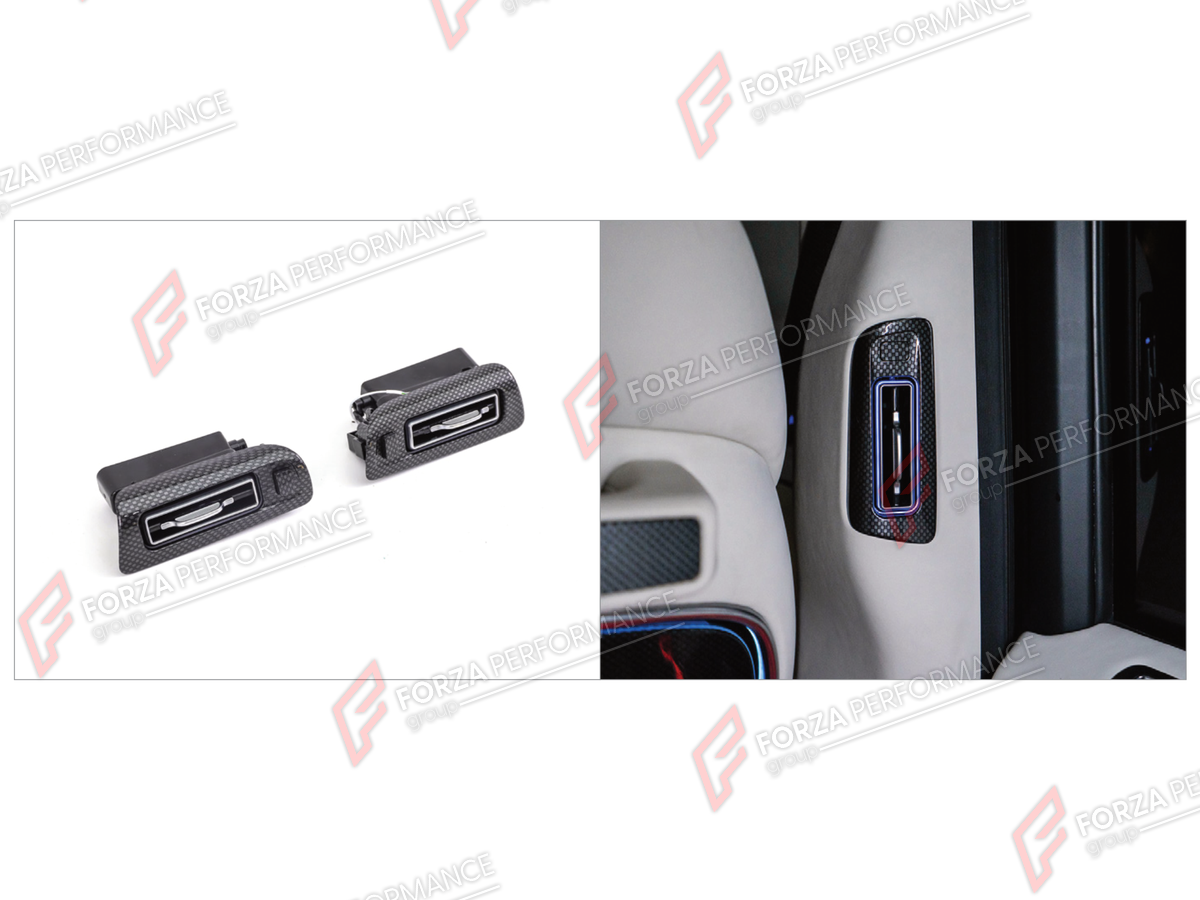 B-PILLAR AIR VENTS WITH LIGHTS for MERCEDES-BENZ G-CLASS W464 G63 G350 G350D G400D G500 G550 2019 - 2024

Set includes:
B-Pillar Air Vents With Lights

Material: Plastic

NOTE: Professional installation is required.