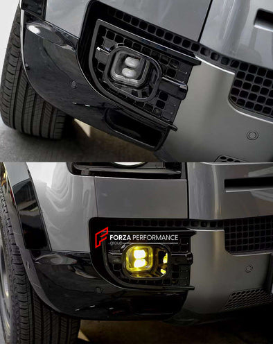 FRONT LED FOG LIGHTS WITH BUMPER AIR VENTS for LAND ROVER DEFENDER L663 2020+  Set includes:  Fog Lights with Bumper Air Vents