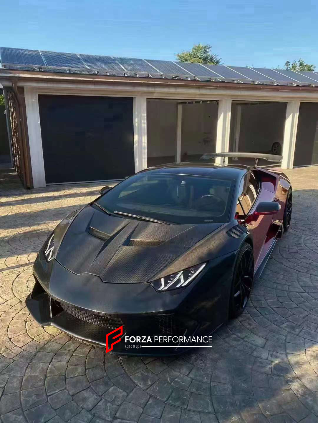 DRY CARBON BODY KIT for LAMBORGHINI HURACAN  Set includes: Front bumper Hood Fender Flares Rear Bumper Side Skirts