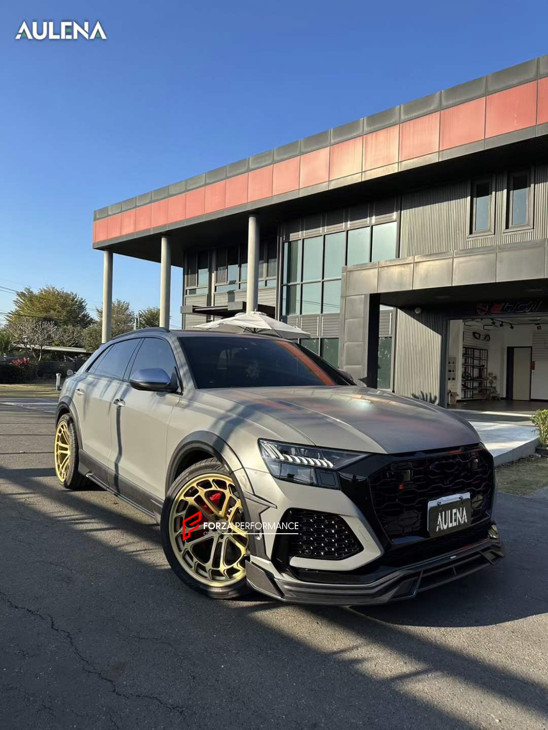 AUTHENTIC AULENA DRY CARBON WIDE BODY KIT for AUDI RSQ8 4M 2020+  Set includes:  Front Lip Front Air Vent Cover Hood/Bonnet Side Skirts Side Fenders Carbon Add-ons Trunk Wing Spoiler Rear Diffuser