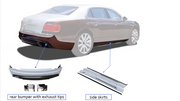 MANSORY BODY KIT for BENTLEY FLYING SPUR 2013 - 2019  Set includes:  Front Bumper  Rear Bumper Side Skirts  Engine Bonnet