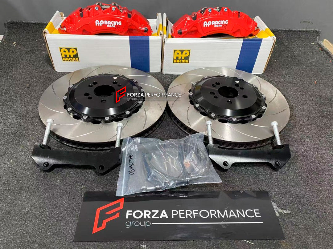 Forza Performance Group offers various types of big brake kits, all types of aftermarket brake calipers, as well as genuine original brands of all types, such as AP Racing, Brembo, Akebono, AMG, M Performance, Audi, Porsche, Lamborghini, Toyota TRD, etc.

In the photos above you can see an installed Forza Performance Group set of large front brakes for the MERCEDES-BENZ GLE 53 AMG X167 FACELIFT 2023 with 410 mm / 380 mm brake discs.

Current set includes:

2x Authentic AP Racing CP9571 6 Pot&nbsp;Front Brak
