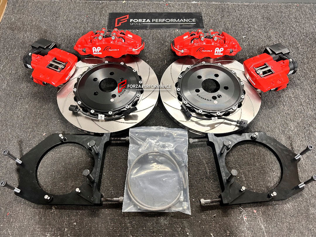 Forza Performance Group offers various types of big brake kits, all types of aftermarket brake calipers, as well as genuine original brands of all types, such as AP Racing, Brembo, Akebono, AMG, M Performance, Audi, Porsche, Lamborghini, Toyota TRD, etc.

In the photos above you can see an installed Forza Performance Group set of large front brakes for the MERCEDES-BENZ GLE 53 AMG X167 FACELIFT 2023 with 410 mm / 380 mm brake discs.

Current set includes:

2x Authentic AP Racing CP9571 6 Pot&nbsp;Front Brak