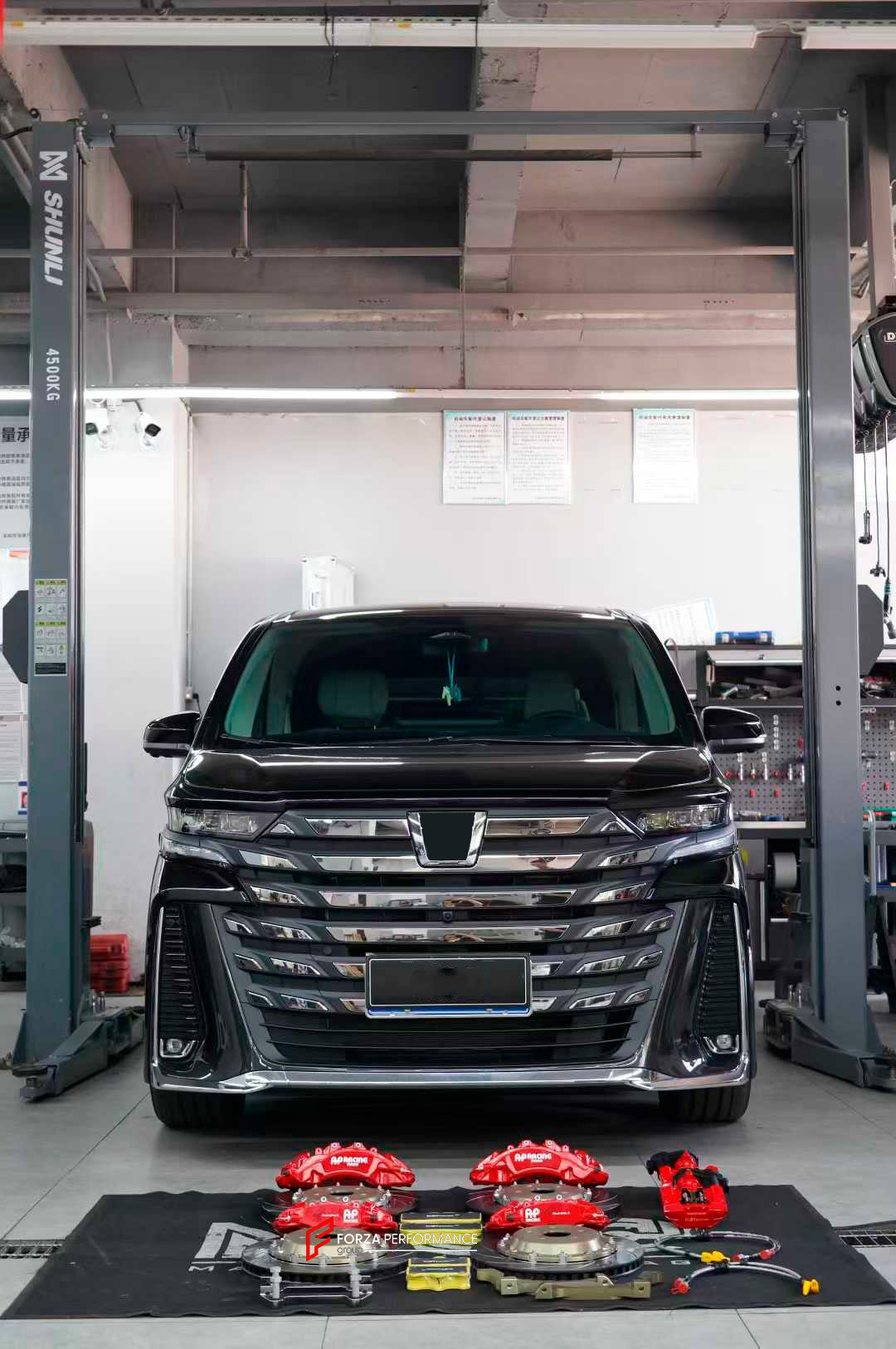 BIG BRAKE KIT BBK for TOYOTA ALPHARD AH40 2023+

Forza Performance Group offers various types of big brake kits, all types of aftermarket brake calipers, as well as genuine original brands of all types, such as AP Racing, Brembo, Akebono, AMG, M Performance, Audi, Porsche, Lamborghini, Toyota TRD, etc.

Current set includes:

2x Authentic AP Racing CP9571 6 Pot Front Brake Calipers
2x Authentic AP Racing CP9542 4 pot Rear Brake Calipers
2x Front Brake Discs 390 mm

2x Rear Brake Discs 380 mm
4x Brake Calipe