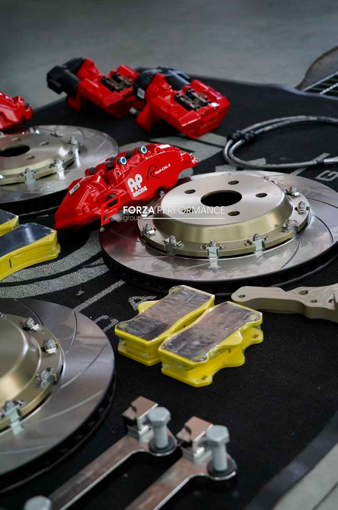 BIG BRAKE KIT BBK for TOYOTA ALPHARD AH40 2023+

Forza Performance Group offers various types of big brake kits, all types of aftermarket brake calipers, as well as genuine original brands of all types, such as AP Racing, Brembo, Akebono, AMG, M Performance, Audi, Porsche, Lamborghini, Toyota TRD, etc.

Current set includes:

2x Authentic AP Racing CP9571 6 Pot Front Brake Calipers
2x Authentic AP Racing CP9542 4 pot Rear Brake Calipers
2x Front Brake Discs 390 mm

2x Rear Brake Discs 380 mm
4x Brake Calipe