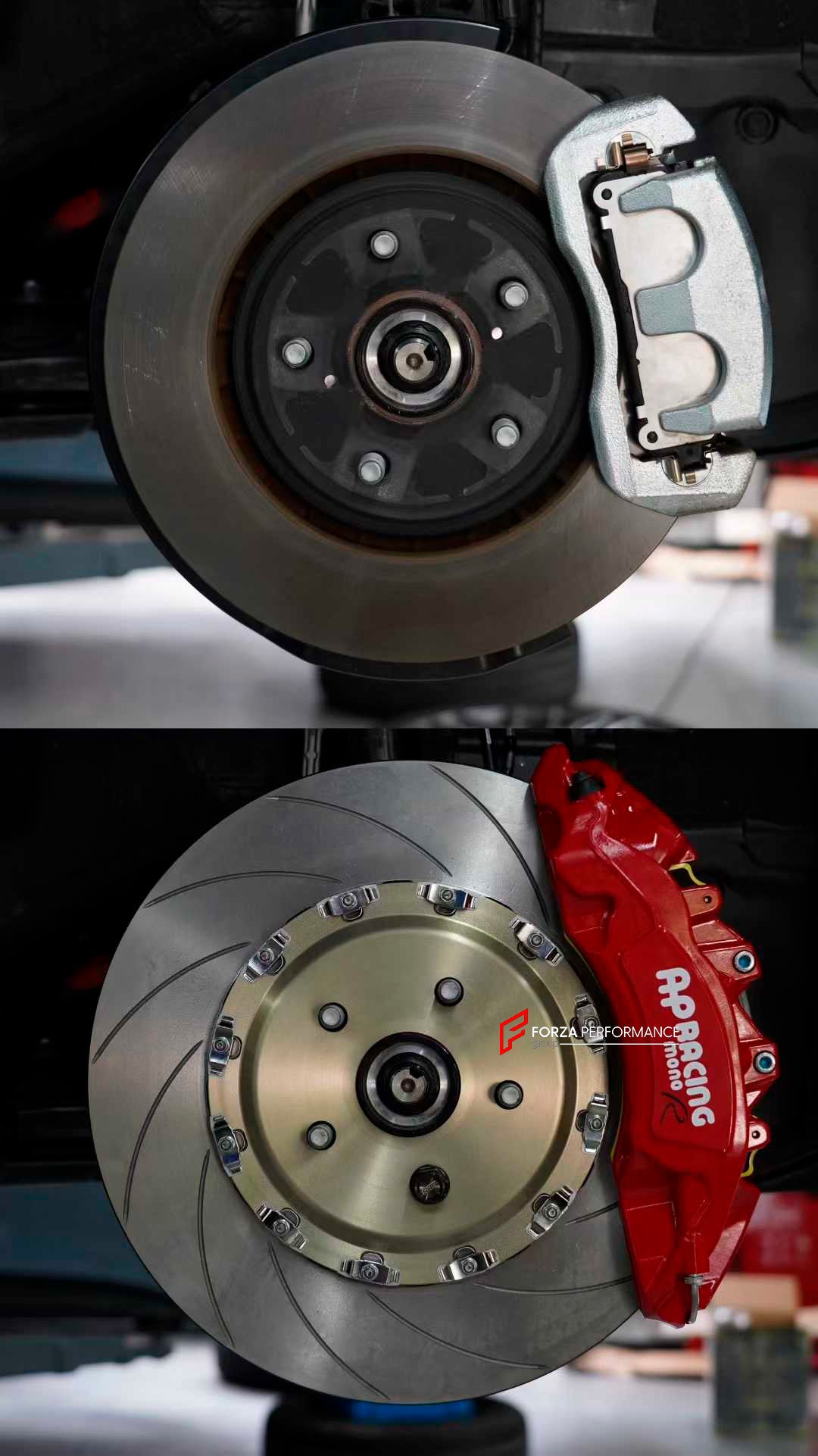 BIG BRAKE KIT BBK for TOYOTA ALPHARD AH40 2023+

Forza Performance Group offers various types of big brake kits, all types of aftermarket brake calipers, as well as genuine original brands of all types, such as AP Racing, Brembo, Akebono, AMG, M Performance, Audi, Porsche, Lamborghini, Toyota TRD, etc.

Current set includes:

2x Authentic AP Racing CP9571 6 Pot Front Brake Calipers
2x Authentic AP Racing CP9542 4 pot Rear Brake Calipers
2x Front Brake Discs 390 mm

2x Rear Brake Discs 380 mm
4x Brake Calipe