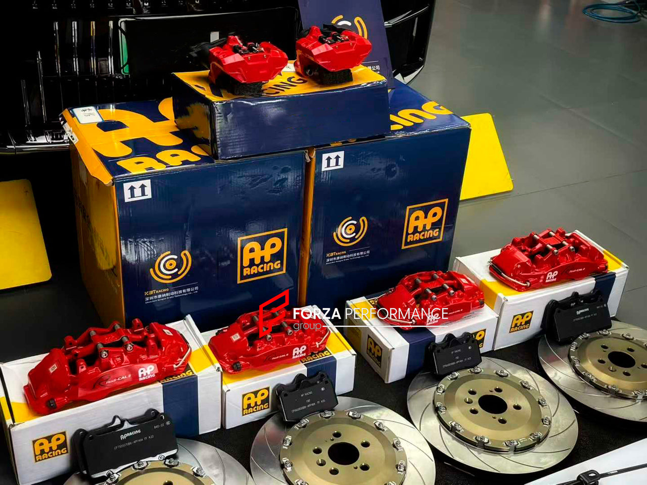 BIG BRAKE KIT BBK for ZEEKR 009 2022+

Forza Performance Group offers various types of big brake kits, all types of aftermarket brake calipers, as well as genuine original brands of all types, such as AP Racing, Brembo, Akebono, AMG, M Performance, Audi, Porsche, Lamborghini, Toyota TRD, etc.

Current set includes:

2x Authentic AP Racing CP9560 6 Pot Front Brake Calipers
2x Authentic AP Racing CP9542 4 pot Rear Brake Calipers

2x Electric Parking Brake
2x Front Brake Discs 390 mm

2x Rear Brake Discs 380 m