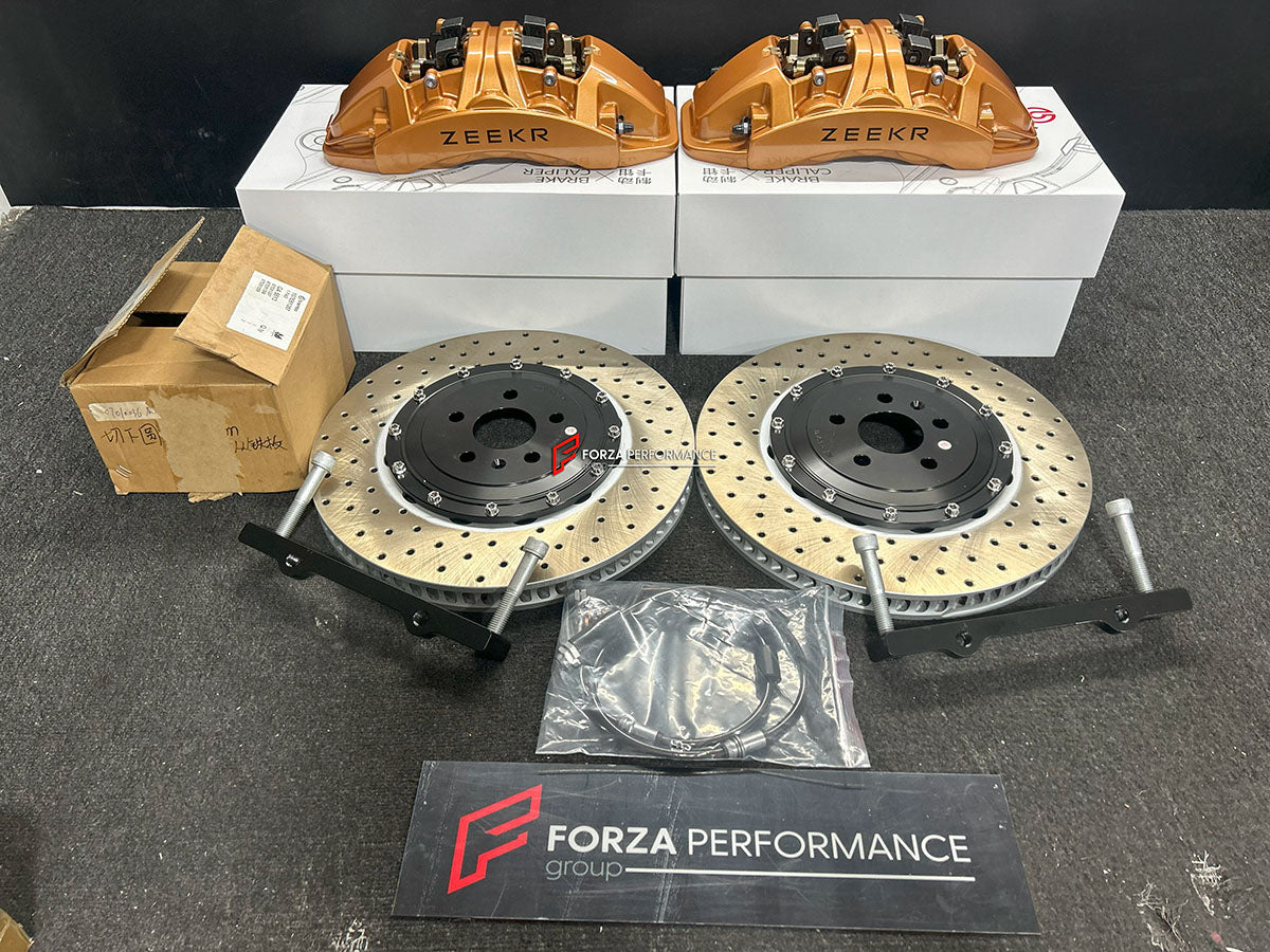BIG BRAKE KIT BBK for ZEEKR 009 2022+

Forza Performance Group offers various types of big brake kits, all types of aftermarket brake calipers, as well as genuine original brands of all types, such as AP Racing, Brembo, Akebono, AMG, M Performance, Audi, Porsche, Lamborghini, Toyota TRD, etc.

Current set includes:

2x Authentic AP Racing CP9560 6 Pot Front Brake Calipers
2x Authentic AP Racing CP9542 4 pot Rear Brake Calipers

2x Electric Parking Brake
2x Front Brake Discs 390 mm

2x Rear Brake Discs 380 m