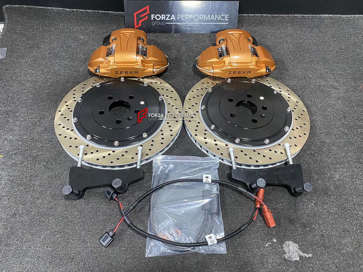 BIG BRAKE KIT BBK for ZEEKR 009 2022+

Forza Performance Group offers various types of big brake kits, all types of aftermarket brake calipers, as well as genuine original brands of all types, such as AP Racing, Brembo, Akebono, AMG, M Performance, Audi, Porsche, Lamborghini, Toyota TRD, etc.

Current set includes:

2x Authentic AP Racing CP9560 6 Pot Front Brake Calipers
2x Authentic AP Racing CP9542 4 pot Rear Brake Calipers

2x Electric Parking Brake
2x Front Brake Discs 390 mm

2x Rear Brake Discs 380 m