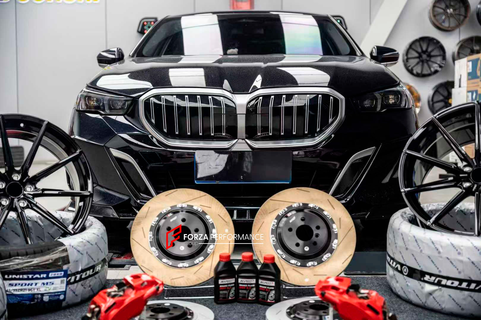 BIG BRAKE KIT for BMW 5 SERIES G60 G61 2023+

Forza Performance Group offers various types of big brake kits, all types of aftermarket brake calipers, as well as genuine original brands of all types, such as AP Racing, Brembo, Akebono, AMG, M Performance, Audi, Porsche, Lamborghini, Toyota TRD, etc.

Current set includes:

2x Front Brake Calipers

2x Front Brake Discs 400 mm

2x Brake Caliper Adapters
2x Brake Pads

PLEASE INCLUDE YOUR VIN, MODEL AND YEAR WHEN PURCHASING.