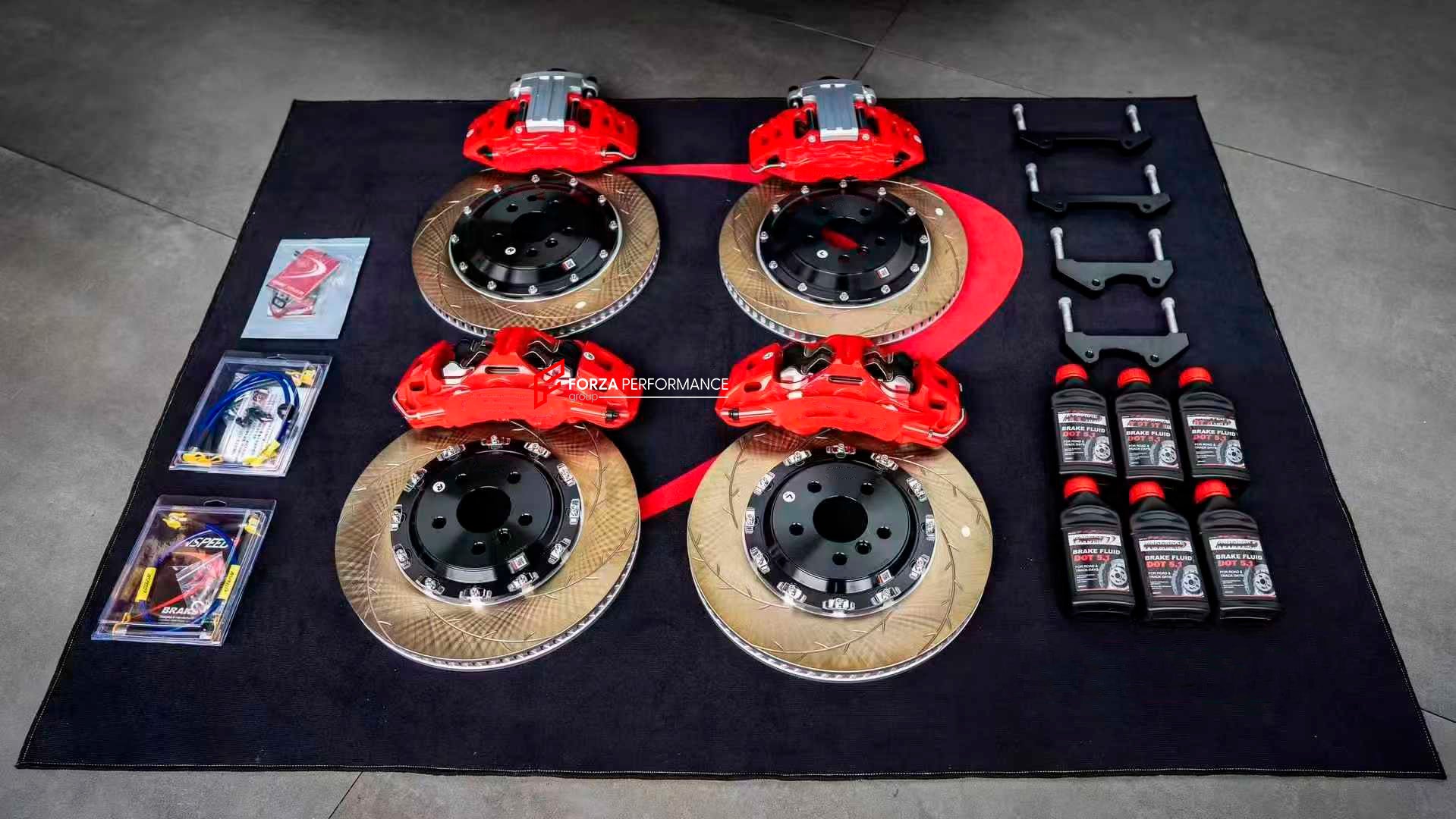 BIG BRAKE KIT for BMW i3 G28 2022+

Forza Performance Group offers various types of big brake kits, all types of aftermarket brake calipers, as well as genuine original brands of all types, such as AP Racing, Brembo, Akebono, AMG, M Performance, Audi, Porsche, Lamborghini, Toyota TRD, etc.

Current set includes:

2x 6 pot Front Brake Calipers
2x 4 pot Rear Brake Calipers with EPB

2x Front Brake Discs 380 mm

2x Rear Brake Discs 380 mm

4x Brake Caliper Adapters
4x Brake Pads


PLEASE INCLUDE YOUR VIN, MODE