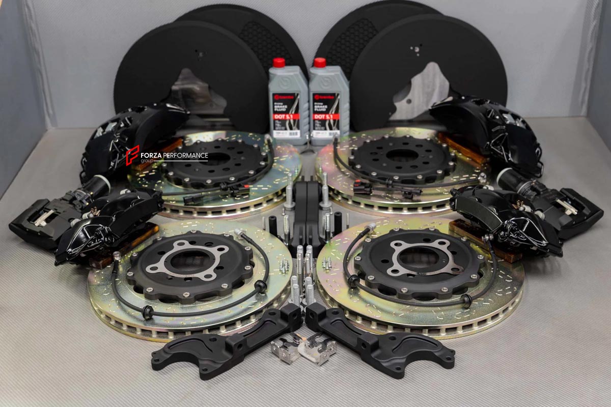 BIG BRAKE KIT for GMC YUKON DENALI 2021 - 2024

Forza Performance Group offers various types of big brake kits, all types of aftermarket brake calipers, as well as genuine original brands of all types, such as AP Racing, Brembo, Akebono, AMG, M Performance, Audi, Porsche, Lamborghini, Toyota TRD, etc.

Current set includes:

2x 6 Pot Front Brake Calipers

2x 4 pot Rear Brake Calipers
2x Electronic Parking Brakes
2x Front Brake Discs 430 mm
2x Rear Brake Discs 410 mm
2x Brake Caliper Adapters
2x Brake Pads

