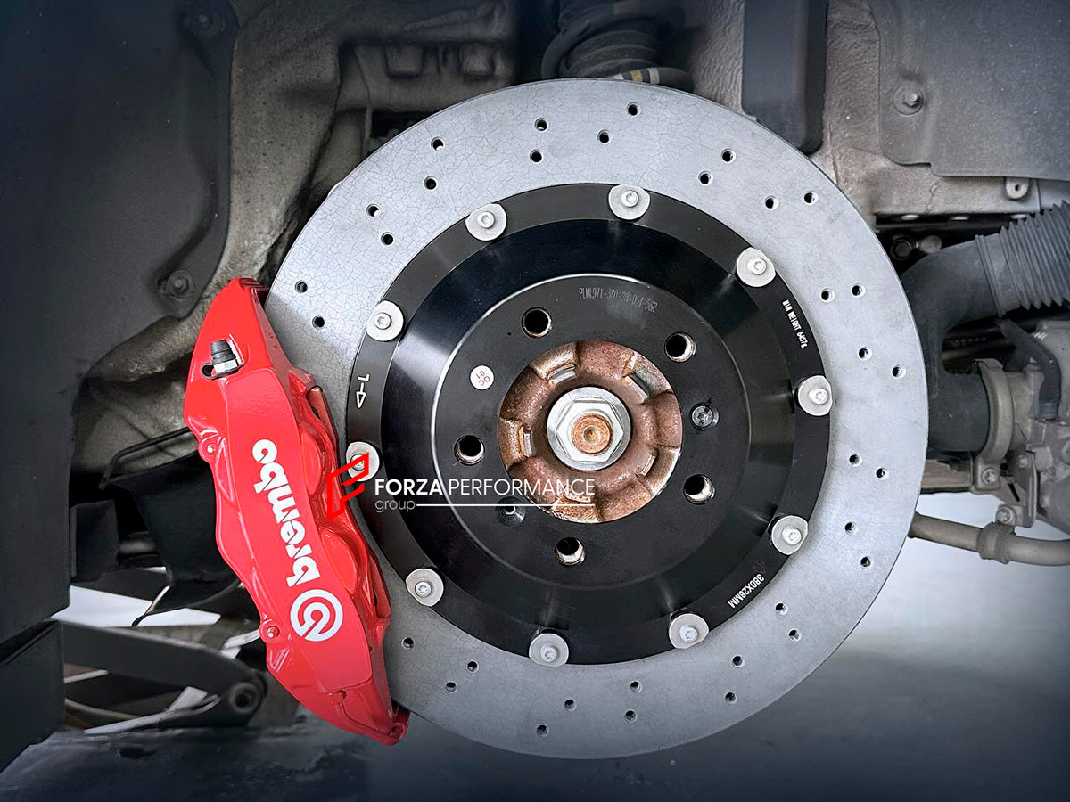 BIG BRAKE KIT for PORSCHE 911 992.1 2019 - 2025

Forza Performance Group offers various types of big brake kits, all types of aftermarket brake calipers, as well as genuine original brands of all types, such as AP Racing, Brembo, Akebono, AMG, M Performance, Audi, Porsche, Lamborghini, Toyota TRD, etc.

Material: Carbon Ceramic

Current set includes:

Authentic Brembo GT8 Front Brake Calipers
Authentic Brembo GT4 Rear Brake Calipers
2x Front Brake Discs 380 mm

2x Rear Brake Discs 380 mm
4x Brake Caliper Ad