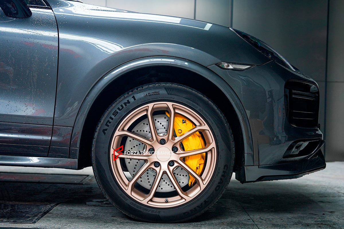 BIG BRAKE KIT for PORSCHE CAYENNE TURBO GT 9Y 2018+

Forza Performance Group offers various types of big brake kits, all types of aftermarket brake calipers, as well as genuine original brands of all types, such as AP Racing, Brembo, Akebono, AMG, M Performance, Audi, Porsche, Lamborghini, Toyota TRD, etc.

Material: Carbon Ceramic

Current set includes:

Authentic Akebono 10 Piston Front Brake Calipers
Authentic Akebono 4 Piston GT4 Rear Brake Calipers
2x Front Brake Discs 420 mm

2x Rear Brake Discs 380 m