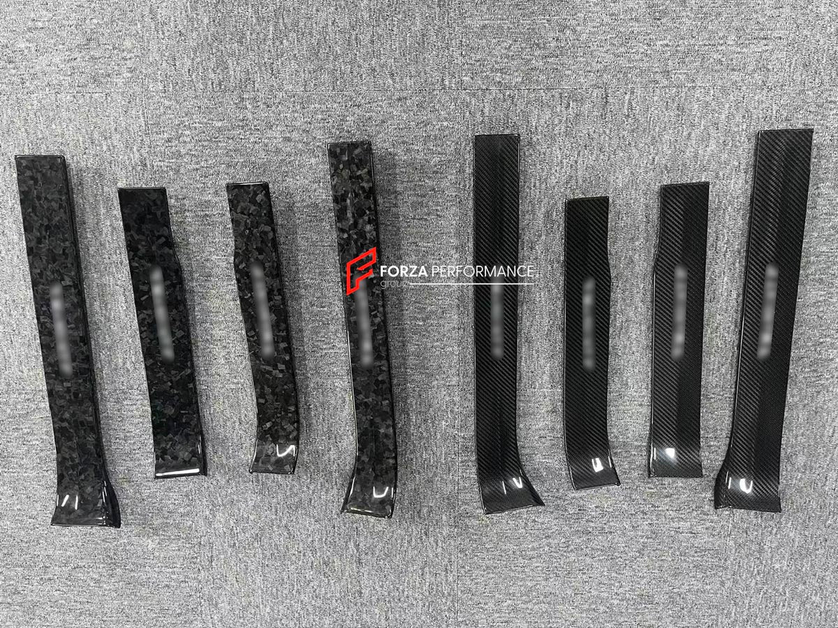 BLACK BADGE CARBON DOOR SILLS for ROLLS ROYCE CULLINAN 2018+
Set includes:

Door Sills
Material: Carbon

NOTE: Professional installation is required.