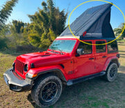 Black Roof Tent with Hard Top Replacement and Mattress for Jeep Wrangler JK 2007 - 2017 JL 2018+