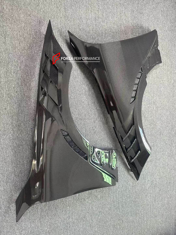 CARBON FRONT FENDERS WITH VENTS CARBON HOOD FOR BMW 4-SERIES G26
