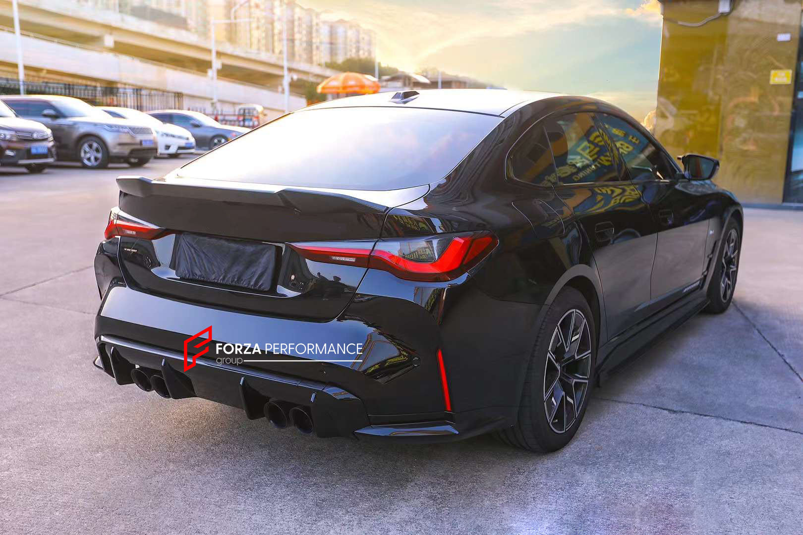 CONVERSION REAR BUMPER REAR DIFFUSER for BMW 4-SERIES G22 G23 G26 2020