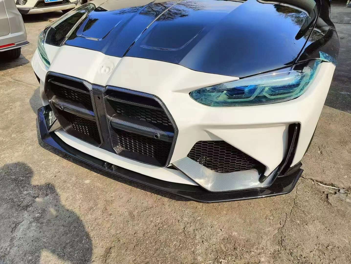 CARBON FRONT BUMPER for BMW M4 G82 2020+  Set includes:  Front Bumper Front Lip Front Bumper Canards