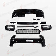 BODY KIT 007 STYLE for LAND ROVER DEFENDER 90 110 130 L663 2020+
Set includes:

Front Grille Trim
Front Bumper
Front Bumper Under Grille
Front Bumper Fog Light Covers
Rear Bumper Brackets
Rear Tow Cover Plate
Rear Bumper
Material: ABS + Plastic

NOTE: Professional installation is required.