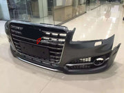 BODY KIT W12 STYLE FOR AUDI A8 D4 2013-2018  Set includes:  Front Bumper assembly Rear Diffuser Exhaust catback Material: Plastic PP 