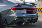 BODY KIT for AUDI RS6 RS7 C8 2019+

Set includes:
Front Lip
Front Bumper Canards
Rear Bumper Fins
Rear Diffuser

Material: Plastic

NOTE: Professional installation is required.