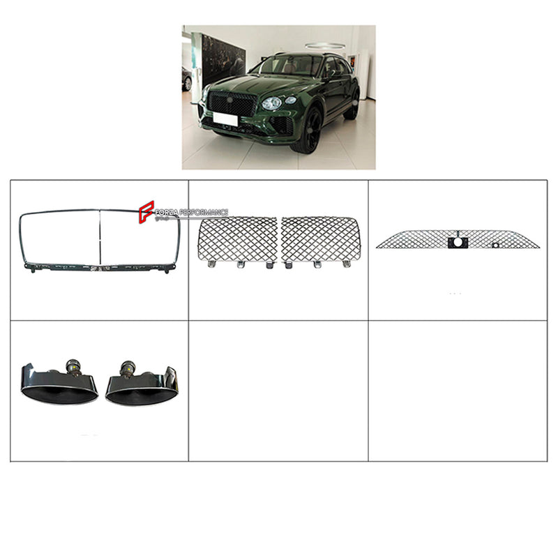 FRONT GRILLE AND EXHAUST TIPS for BENTLEY BENTAYGA 2024+