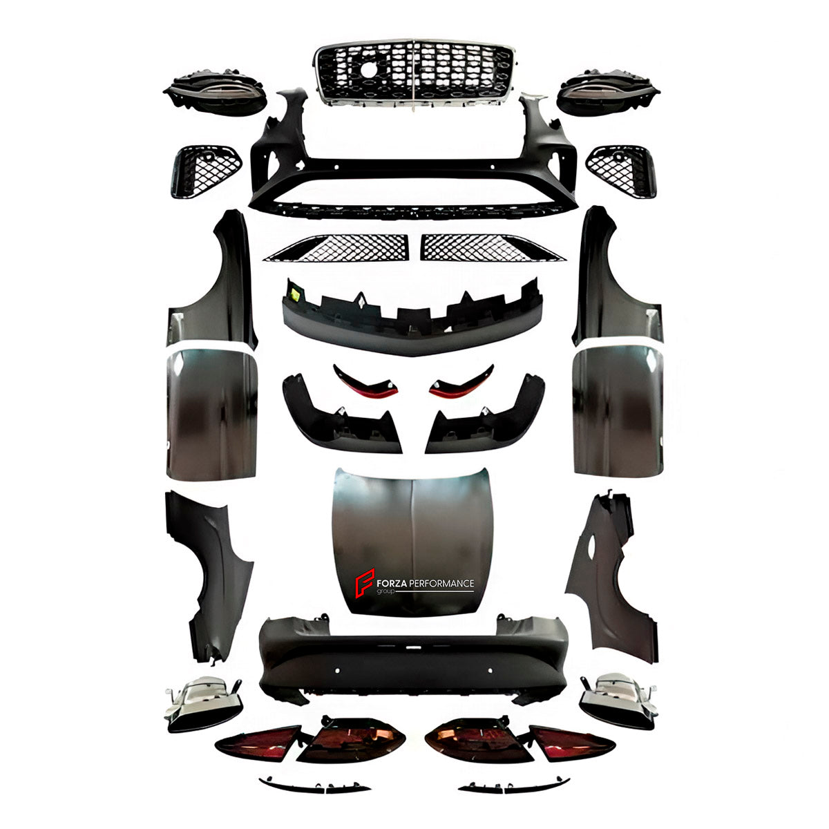 BODY KIT for Bentley Continental GT IV 2024+
Set includes:

Front Bumper Assembly
Hood Bonnet
Front Fenders
Door Panels
Side Skirts
Rear Fenders
Rear Bumper Assembly
Exhaust Tips
Material: Plastic

NOTE: Professional installation is required.