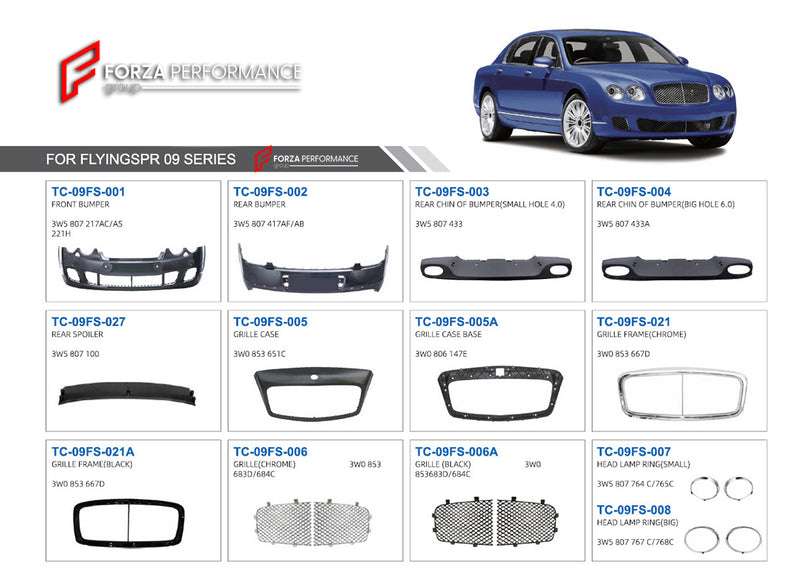 PARTS for BENTLEY FLYING SPUR 2009