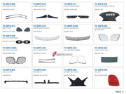 FRONT BUMPER WITH GRILLE for BENTLEY FLYING SPUR 2009  Set includes:  Front Bumper (3W5 807 217AC/AS) Rear Bumper (3W5 807 417AF/AB) Rear Chin Of Bumper (Small Hole 4.0) (3W5 807 433) Rear Chin Of Bumper (Big Hole 6.0) (3W5 807 433A) Rear Spoiler (3W5 807 100) Grille Case (3W0 853 651C) Grille Case Base (3W0 806 147E) Grille Frame (Chrome) (3W0 853 667D) Grille Frame (Black) (3W0 853 667D) Grille (Chrome) (3W0 853 683D/684C) Head Lamp Ring (Small) (3W5 807 764 C/765C)