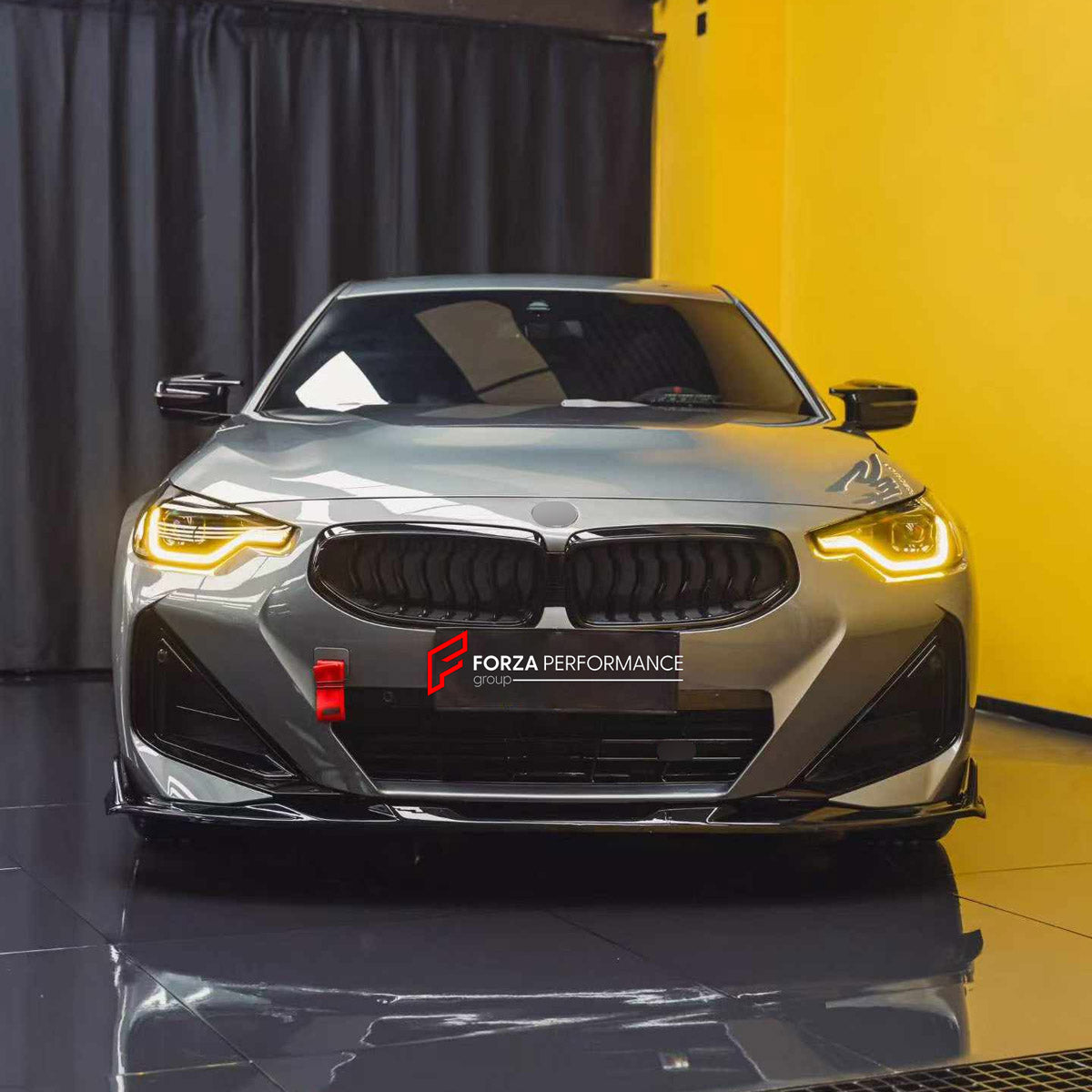 BODY KIT for BMW 2 SERIES G42 M240I 2021+

Set includes:
Front Lip
Side Skirts
Rear Bumper Fins
Rear Diffuser

Material: Plastic

NOTE: Professional installation is required.