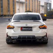 BODY KIT for BMW 2 SERIES G42 M240I 2021+

Set includes:
Front Lip
Side Skirts
Rear Bumper Fins
Rear Diffuser

Material: Plastic

NOTE: Professional installation is required.
