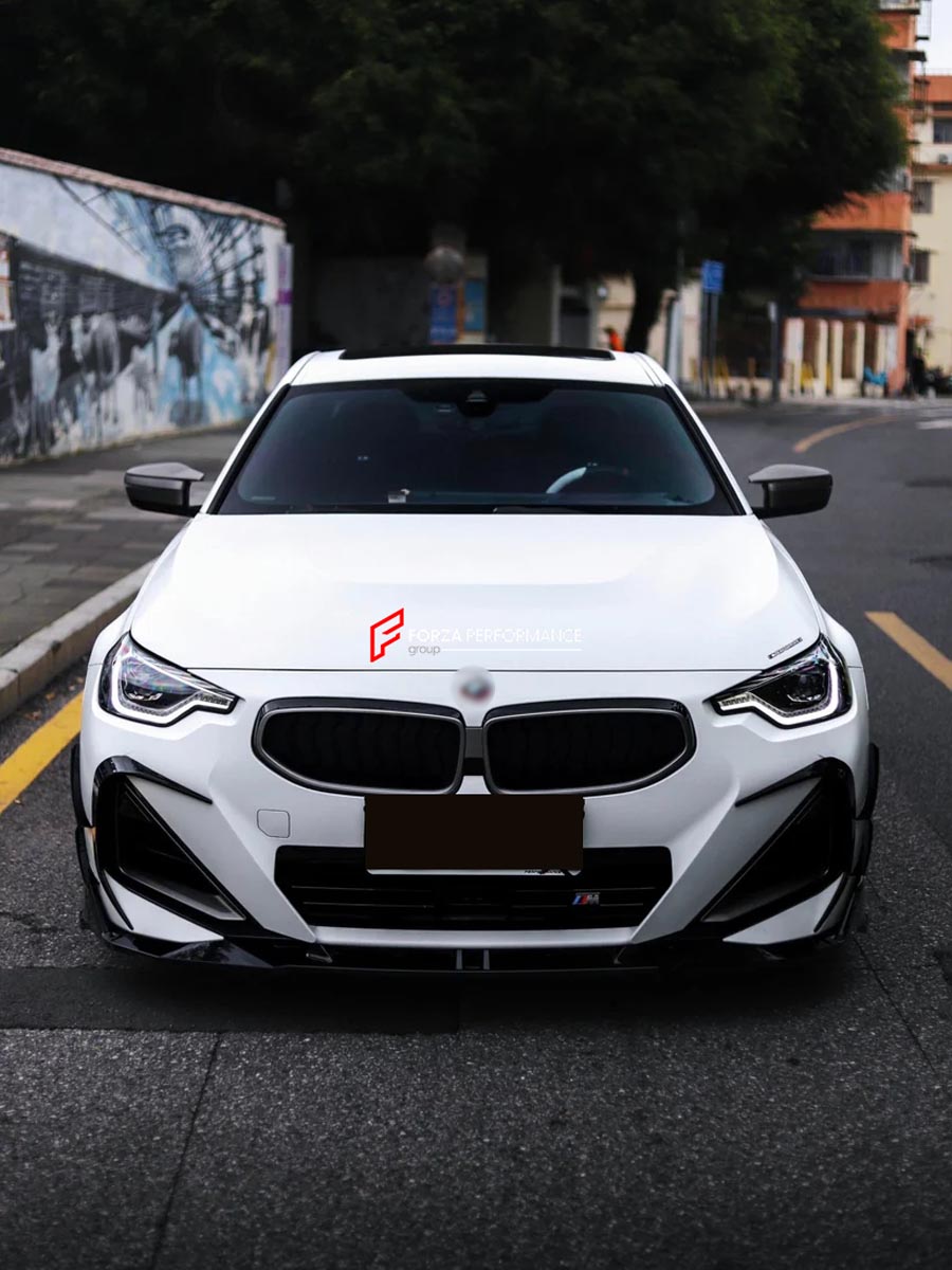 Body Kit for BMW 2 SERIES M240I 2021+
Set includes:

Front Lip
Front Bumper Side Canards
Side Skirts
Diffuser
Roof Spoiler
Spoiler
Material: Plastic (PP)

NOTE: Professional installation is required.