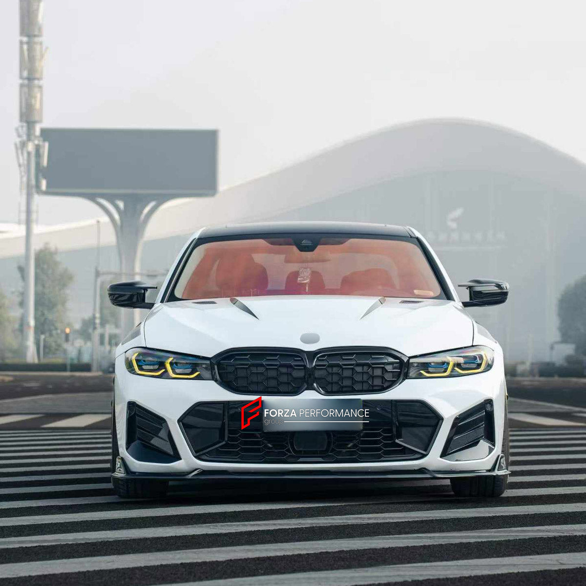 BODY KIT for BMW 3 SERIES G20 LCI 2022+

Set includes:
Front Lip
Hood Bonnet
Side Fender Vents
Side Skirts
Ducktail Spoiler
Rear Diffuser

Material: Plastic

NOTE: Professional installation is required.